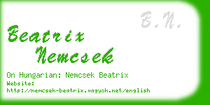 beatrix nemcsek business card